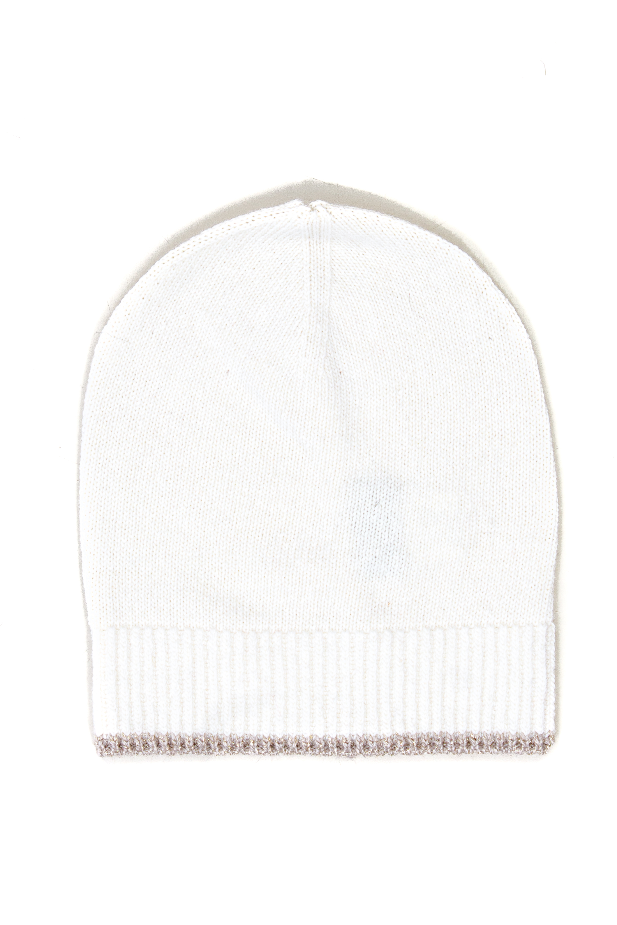 CAPPELLO TINTA UNITA DETTAGLIO LUREX, TG UNICA - IVORY